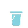 bucket of cleaning supplies