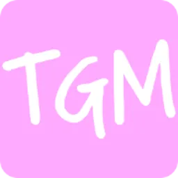 Too Good Maids Apple touch Icon - TGM in white on a pink background